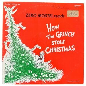 Vintage 1975 Dr. Seuss How The Grinch Stole Christmas Vinyl LP Zero Mostel Reads
